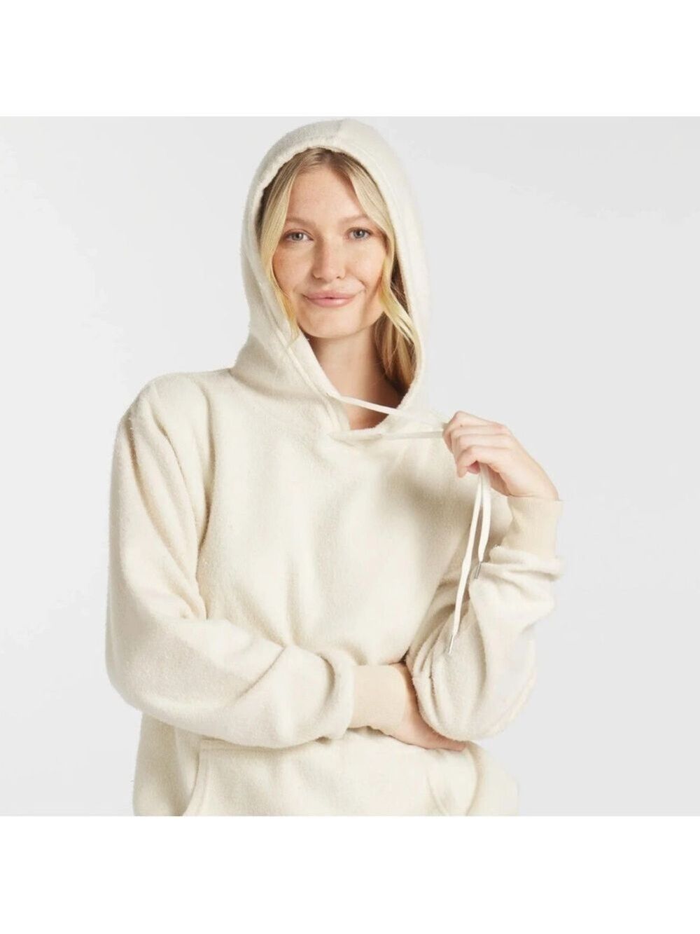 NWT Feat Unisex The Standard Hoodie Size L Oatmilk Soft Relaxed Fit Loungewear